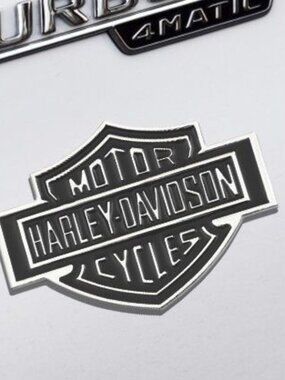 Pair of 2 HARLEY DAVIDSON Bar and Shield Metal Emblem 5.6 CM  Wide X 4.5…